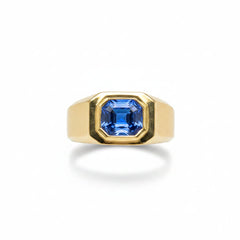 Sovereign Sapphire Silver Ring for Men