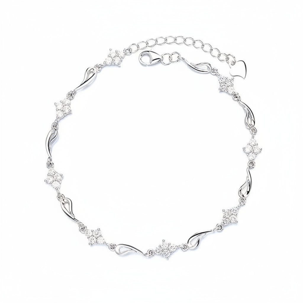 Stella Sparkle Wave Silver Bracelet For Women