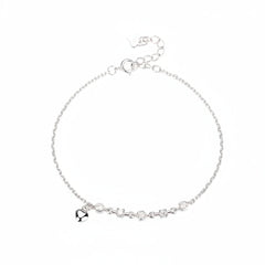 Sweetheart Solitaire Silver Bracelet For Women