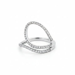 Teardrop Luxe  Silver Ring for Women