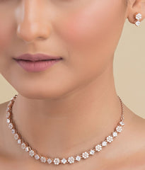 Dreamy Sterling Silver Necklace & Earring Set For Women