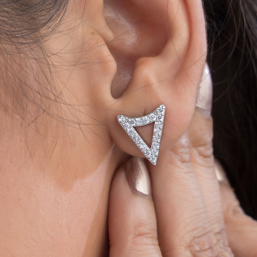 Triangle Silver Earring For Women