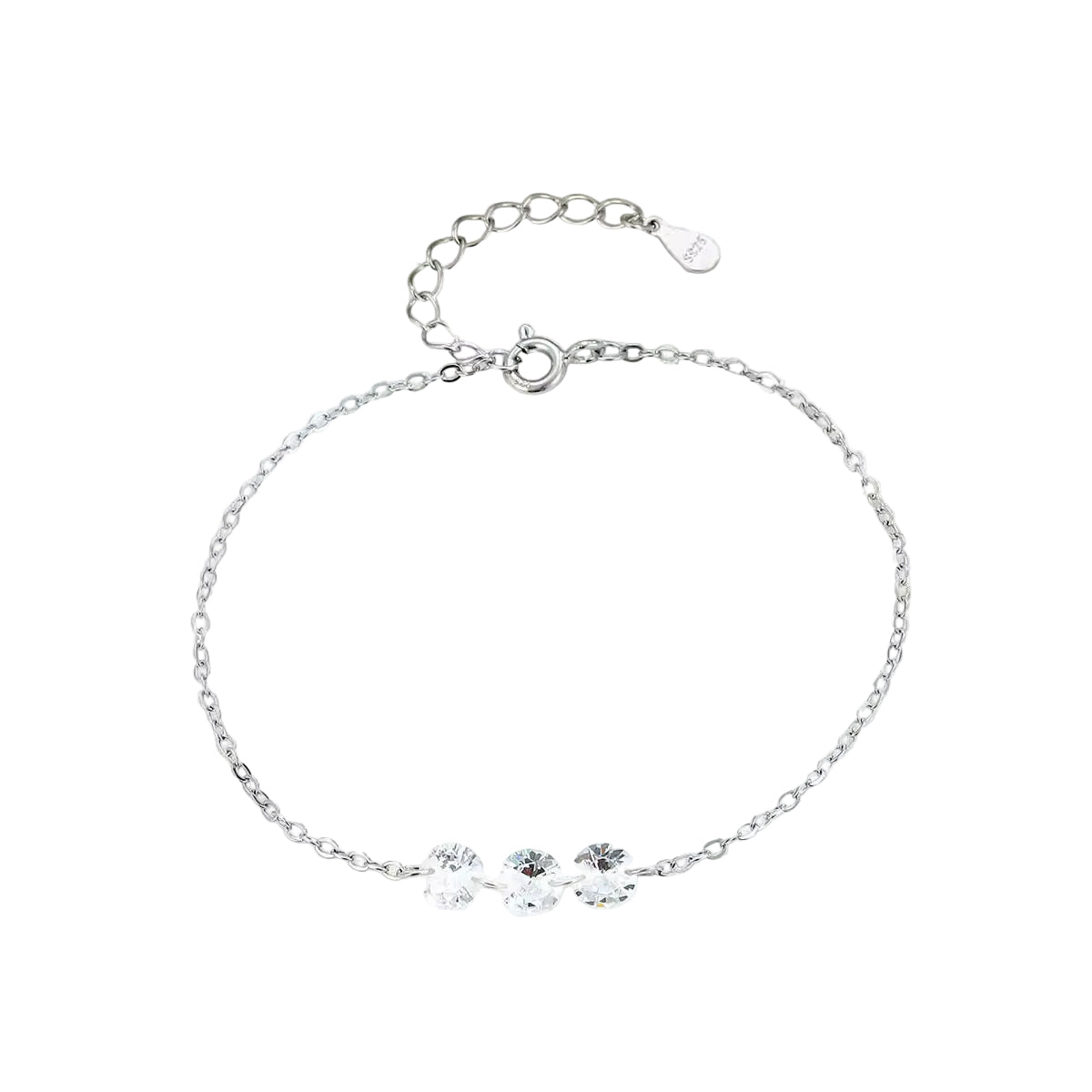 Trinity Silver Anklet for women