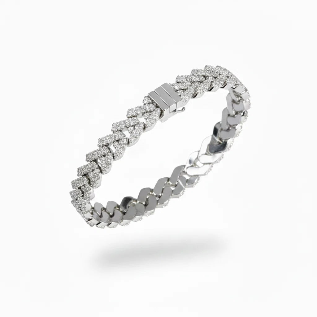 Vanguard Geometric Men's Silver Bracelet