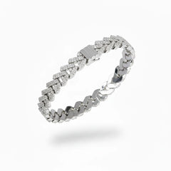 Vanguard Geometric Men's Silver Bracelet