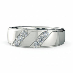 Vector Band Silver Ring for Men
