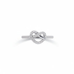 Velora Knot Silver Ring for Women