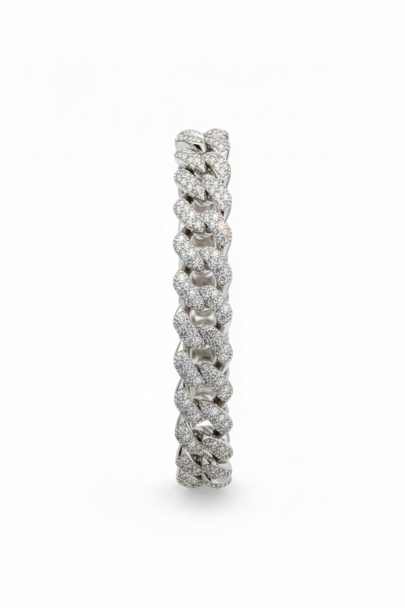 Vice Lord Cuban Men's Silver Bracelet