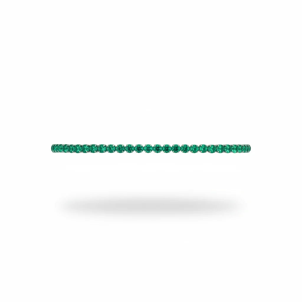 Vivid Luxe Green Men's Silver Bracelet