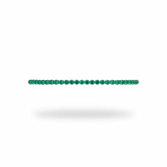 Vivid Luxe Green Men's Silver Bracelet