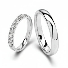 Vivion Silver Couple Ring Set