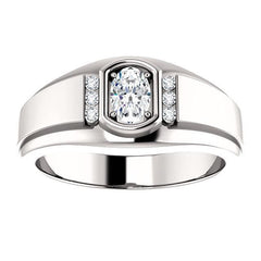 Zenith Solitaire Silver Ring for Men