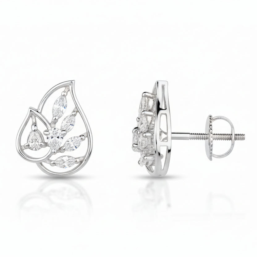 Gardenia Glow 92.5 Silver Earrings for Women