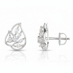 Gardenia Glow 92.5 Silver Earrings for Women