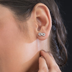 Infinity Silver Earring For Women