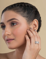Bold Solitaire Silver Ring For Women