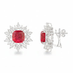 Floral Whisper 92.5 Silver Earrings for Women