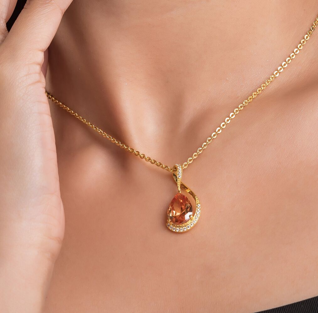 Aqua Sterling Silver Necklace For Women