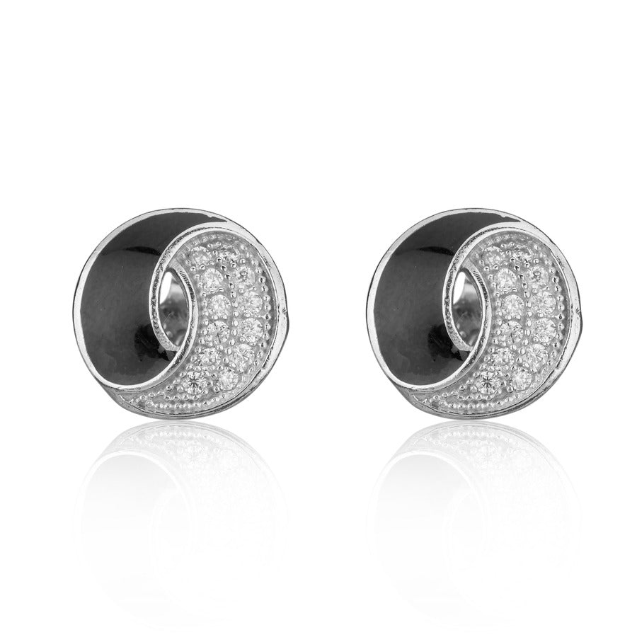 Half Moon Silver Earring For Women