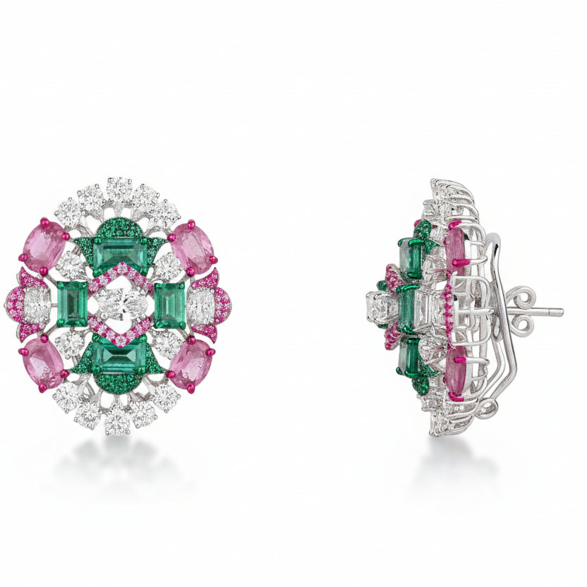 Bloom Aura 92.5 Silver Earrings for Women