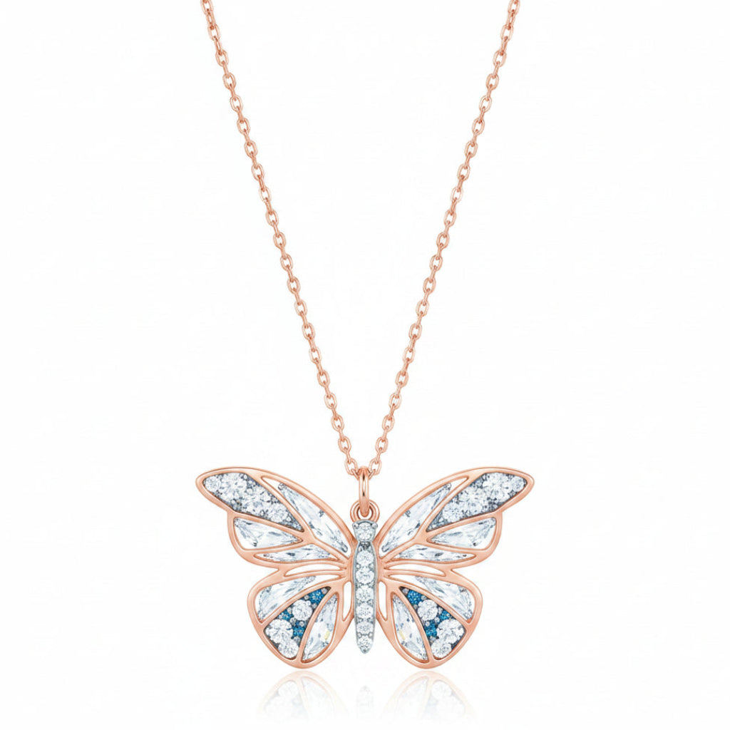 Rosé Flutter 925 Silver Necklace for Women