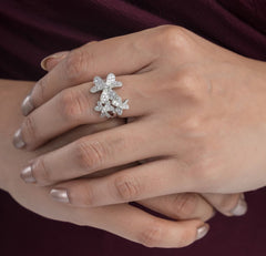 Petal Silver Ring For Women