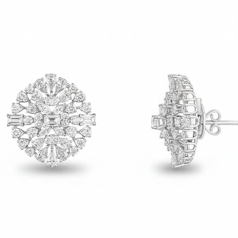 Petaline Shine 92.5 Silver Earrings for Women