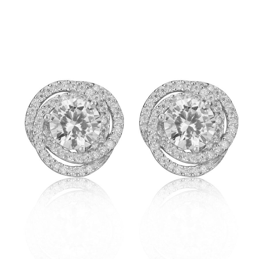 Circle Stud Silver Earring For Women