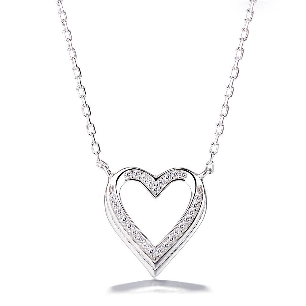 Hearts Sterling Silver Necklace for Women