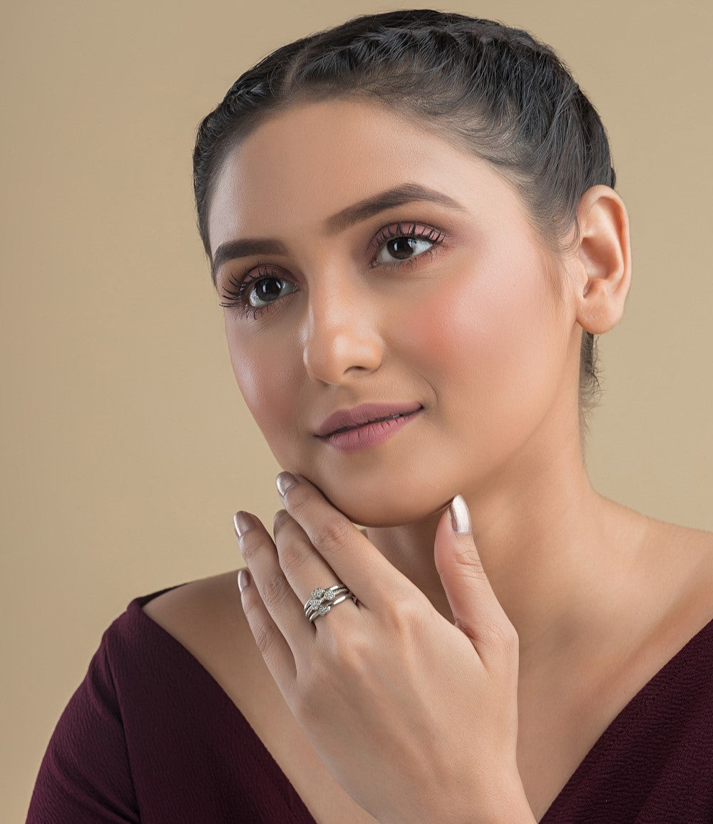Trio Silver Ring For Women