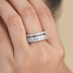 Bold Solitaire Silver Ring For Women