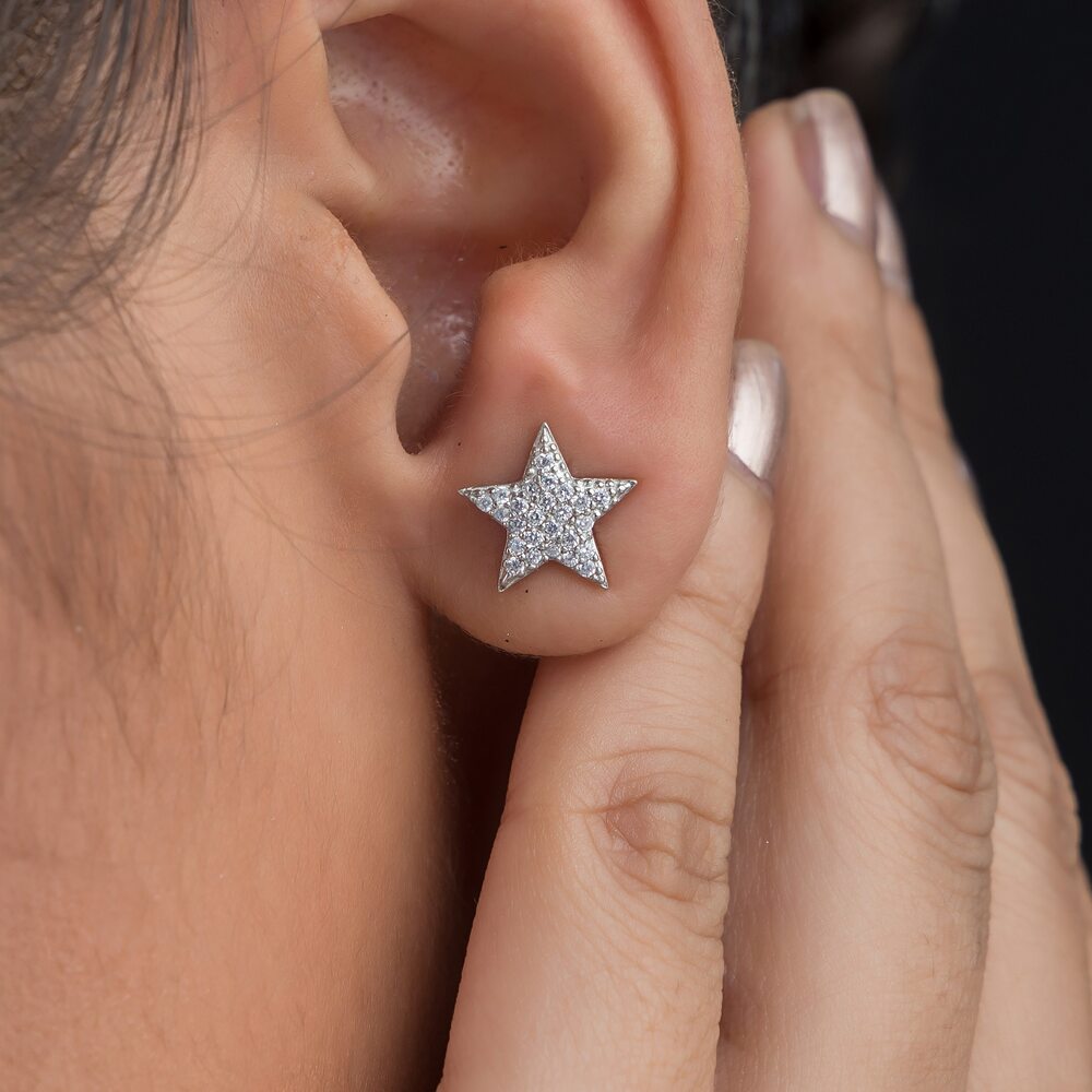 Star Silver Earring For Women