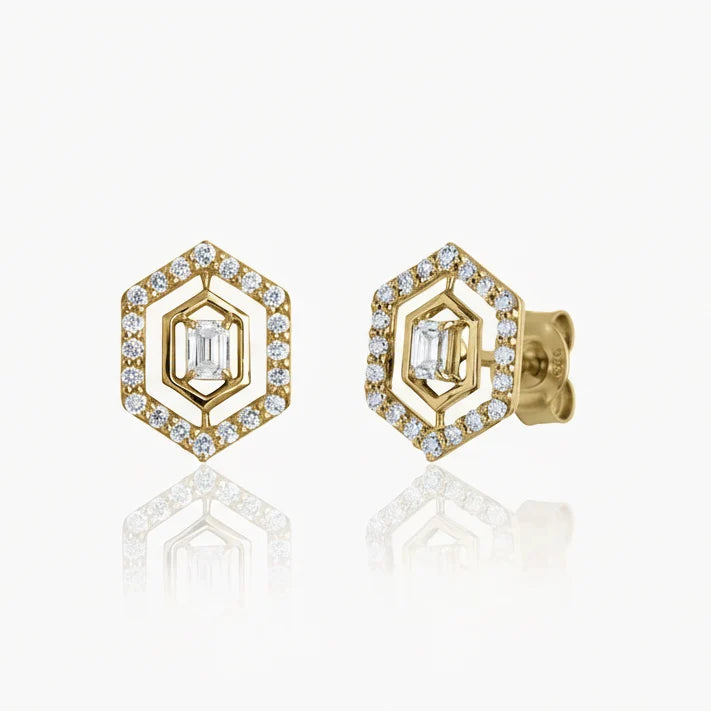 Prism Edge 92.5 Silver Earrings for Women