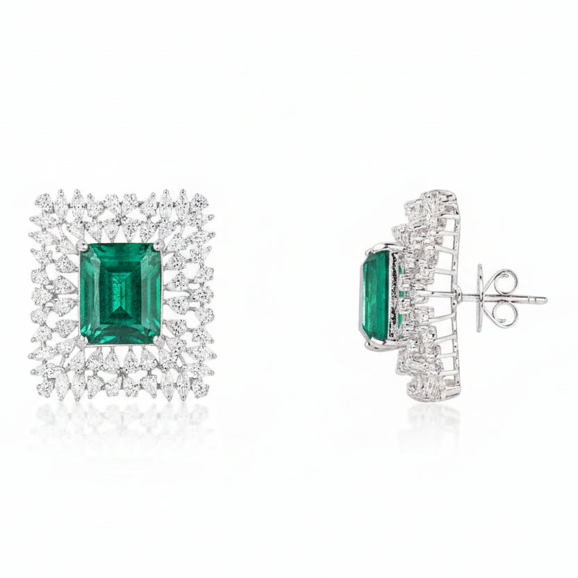 Rosette Spark 92.5 Silver Earrings for Women
